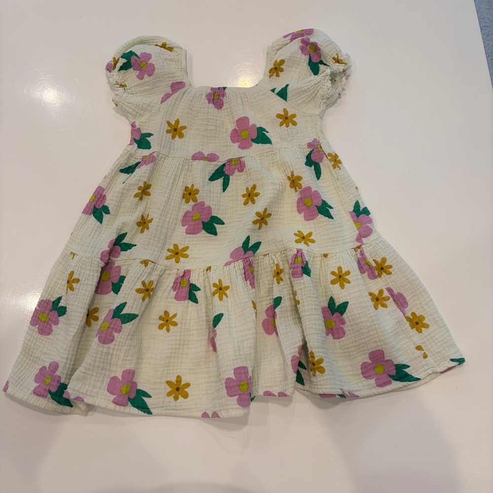 DotDotSmile, Quilted Gauze Floral Dress, Girls 5/6
